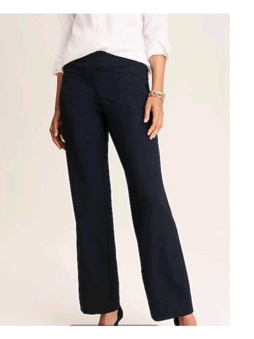 J. Jill Ponte Slim Leg Pants Large Tall Black NWT Office Career